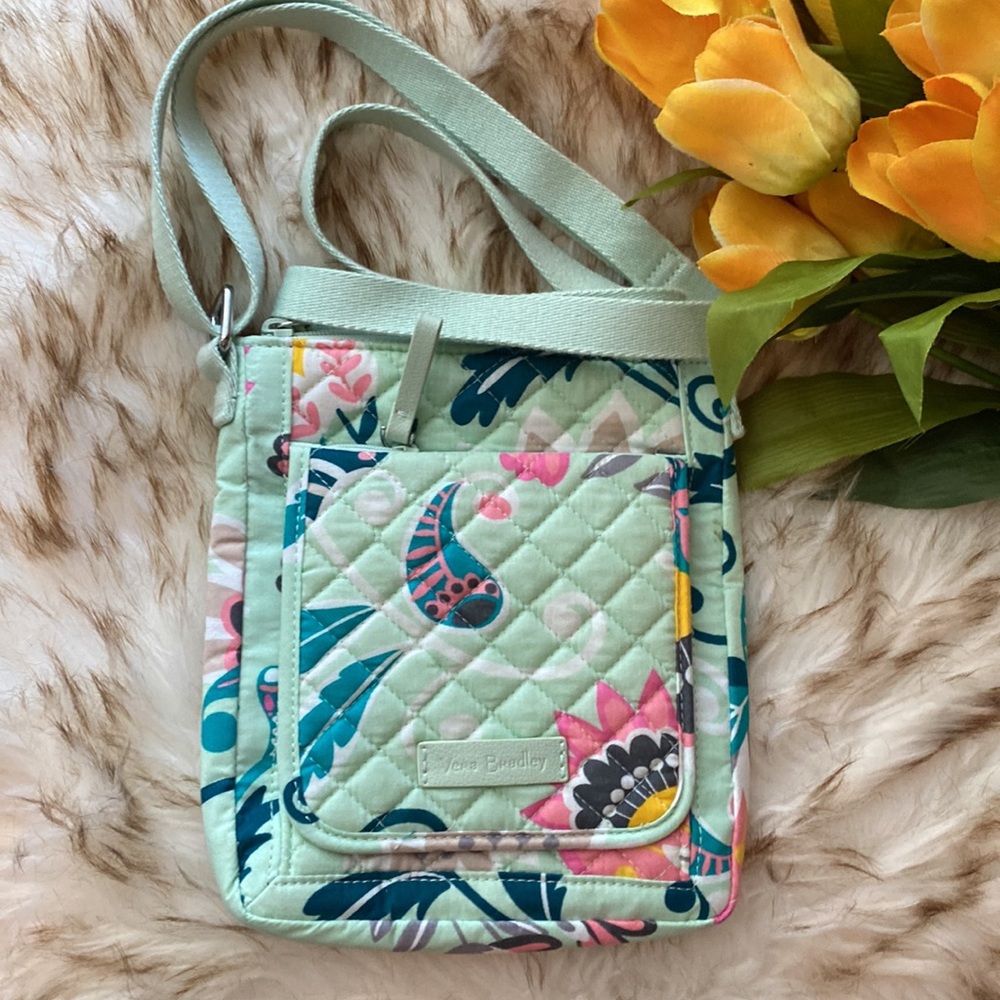 Vera Bradley cotton quilted crossbody with RFID protection